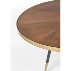 Housecraft Denise Eettafel Hout Ovaal 180x90 cm Bruin/ Goud