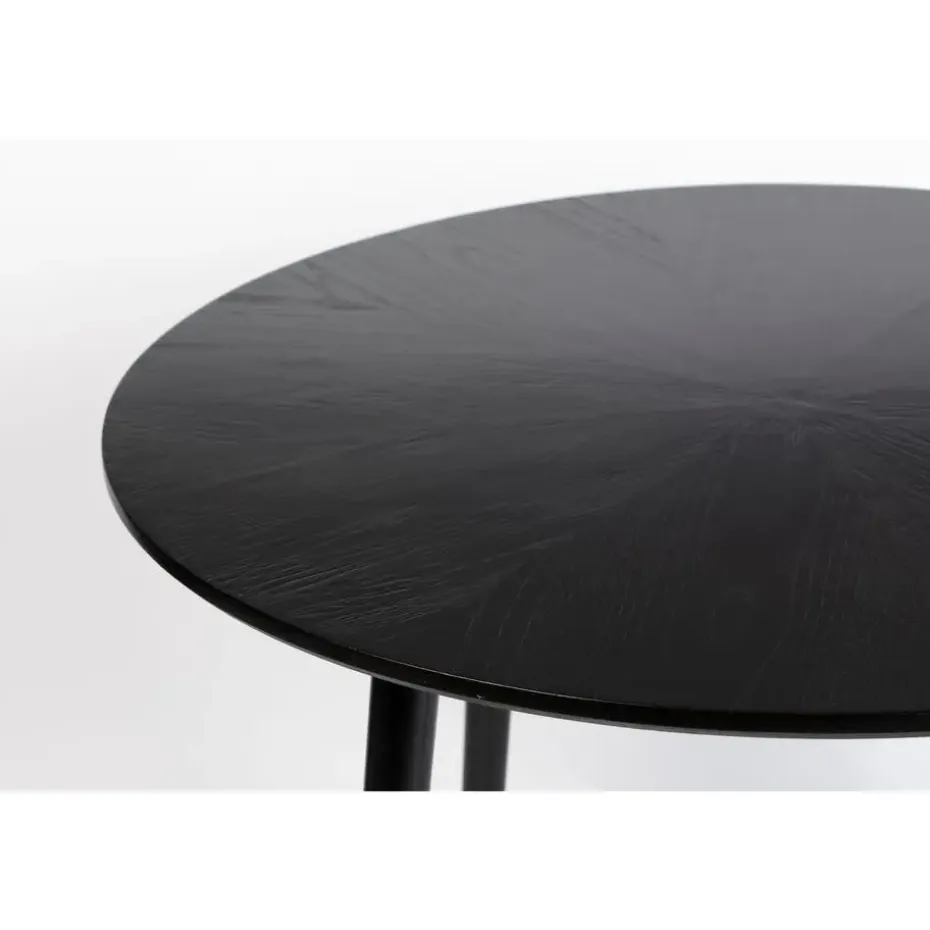 Housecraft Fabio Eettafel Rond Hout 100 cm Zwart
