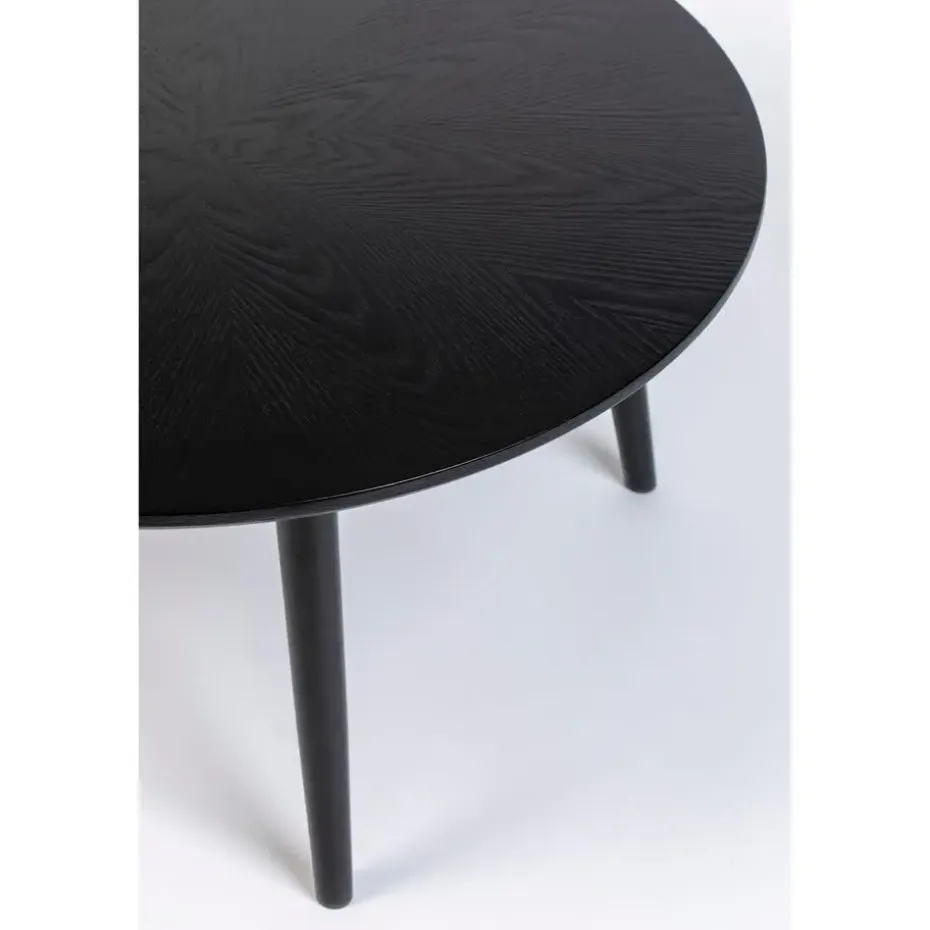 Housecraft Fabio Eettafel Rond Hout 100 cm Zwart