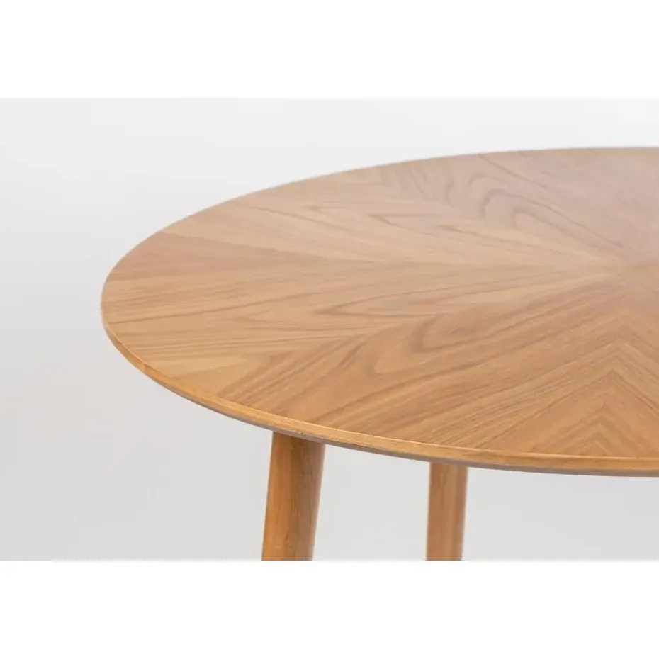 Housecraft Fabio Eettafel Rond Hout 100 cm Naturel