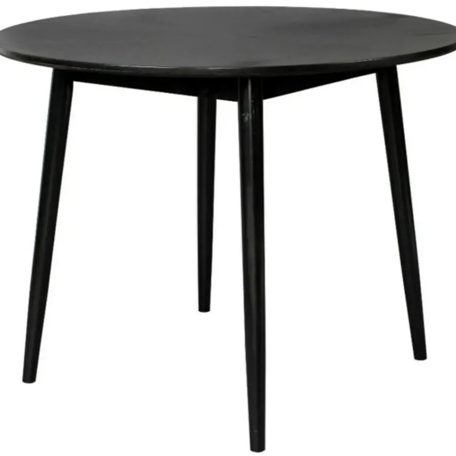 Housecraft Fabio Eettafel Rond Hout 120 cm Zwart
