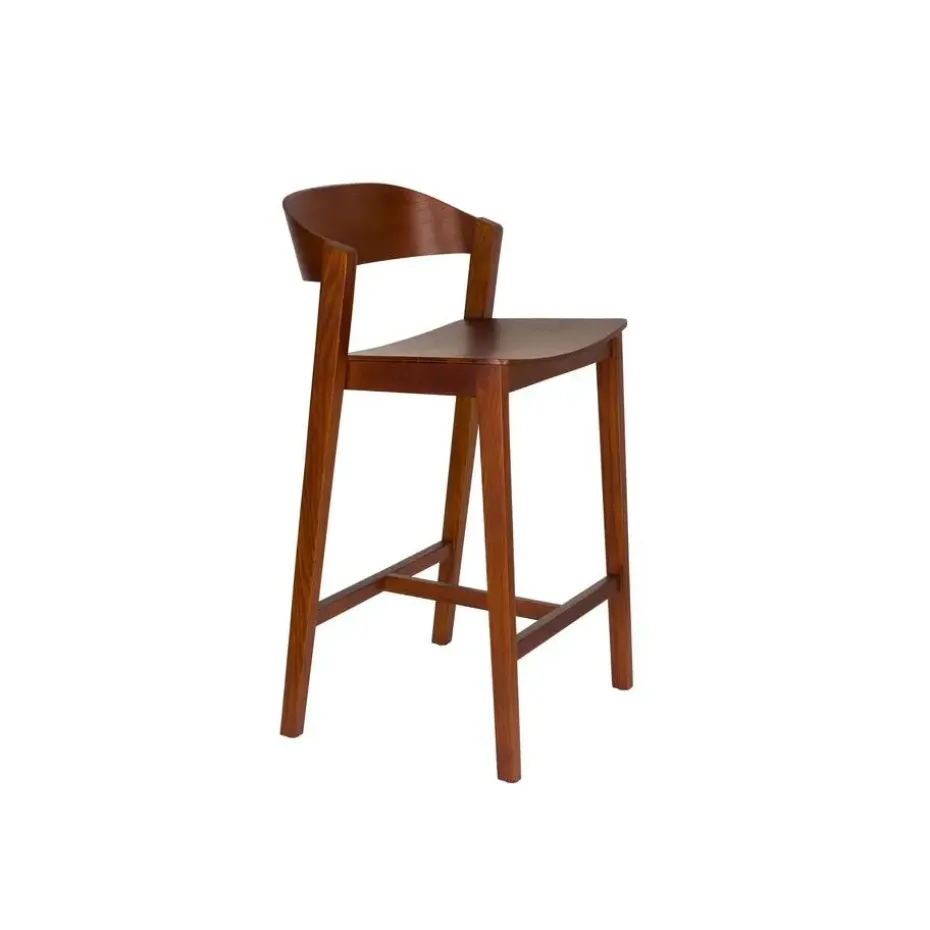 Housecraft Living Wooz Barkruk 65 cm Eikenhout Walnoot bruin