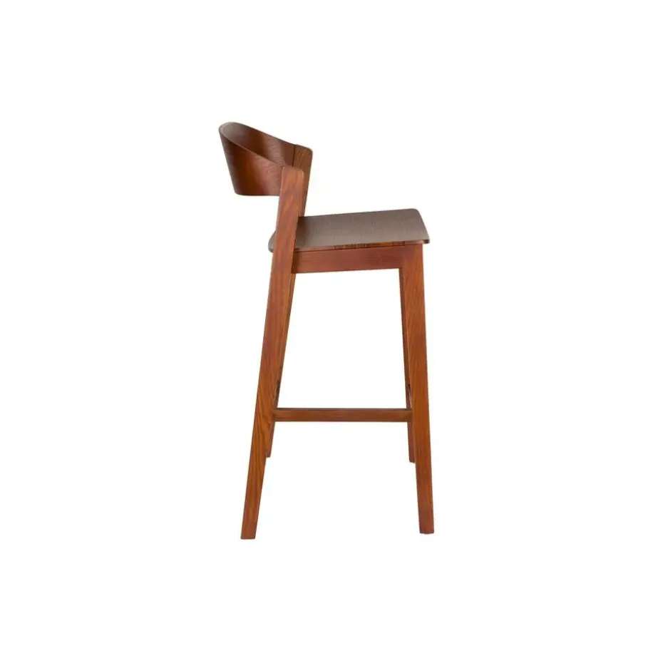 Housecraft Living Wooz Barkruk 65 cm Eikenhout Walnoot bruin