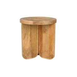 Housecraft Maeze Bijzettafel Hout Rond 40 cm - Bruin