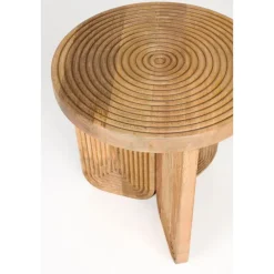 Housecraft Maeze Bijzettafel Hout Rond 40 cm - Bruin