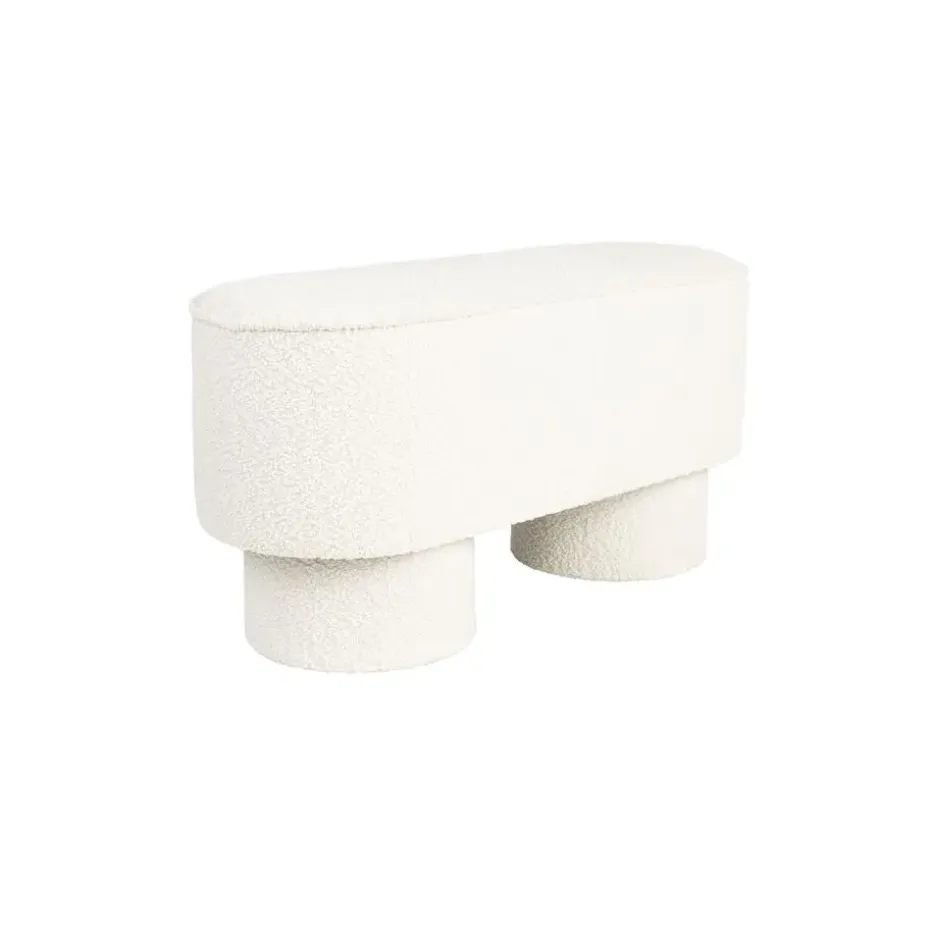 Housecraft Marcos Bankje Bouclé Wit