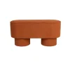 Housecraft Marcos Bankje Bouclé Rood/ Bruin
