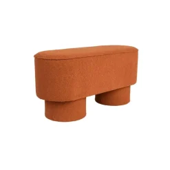 Housecraft Marcos Bankje Bouclé Rood/ Bruin