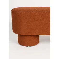 Housecraft Marcos Bankje Bouclé Rood/ Bruin
