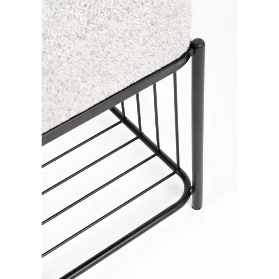 Housecraft Milou Kruk/ Poef Vierkant - Grijs