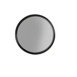 Housecraft Raj Spiegel/ Wandspiegel/ Badkamerspiegel Rond Metaal 60x60 cm Zwart