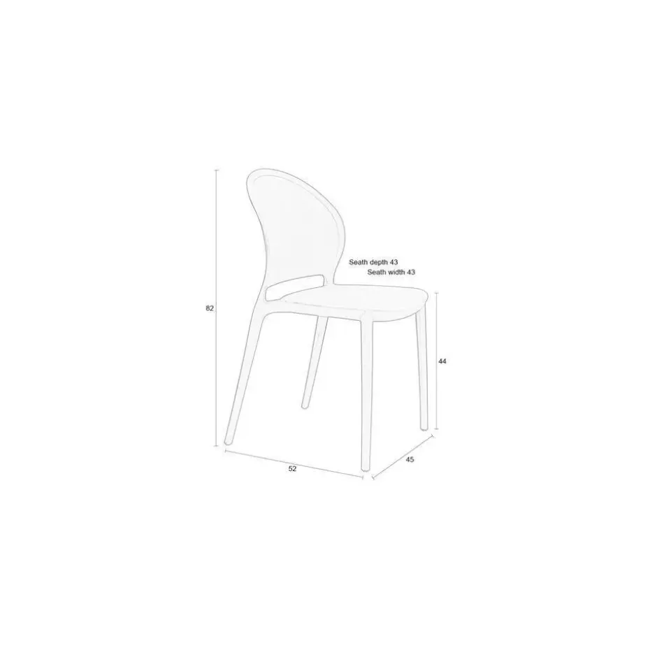 Housecraft Sjoerd Tuinstoelen/ Eetkamerstoelen Kunststof Groen - Set van 4