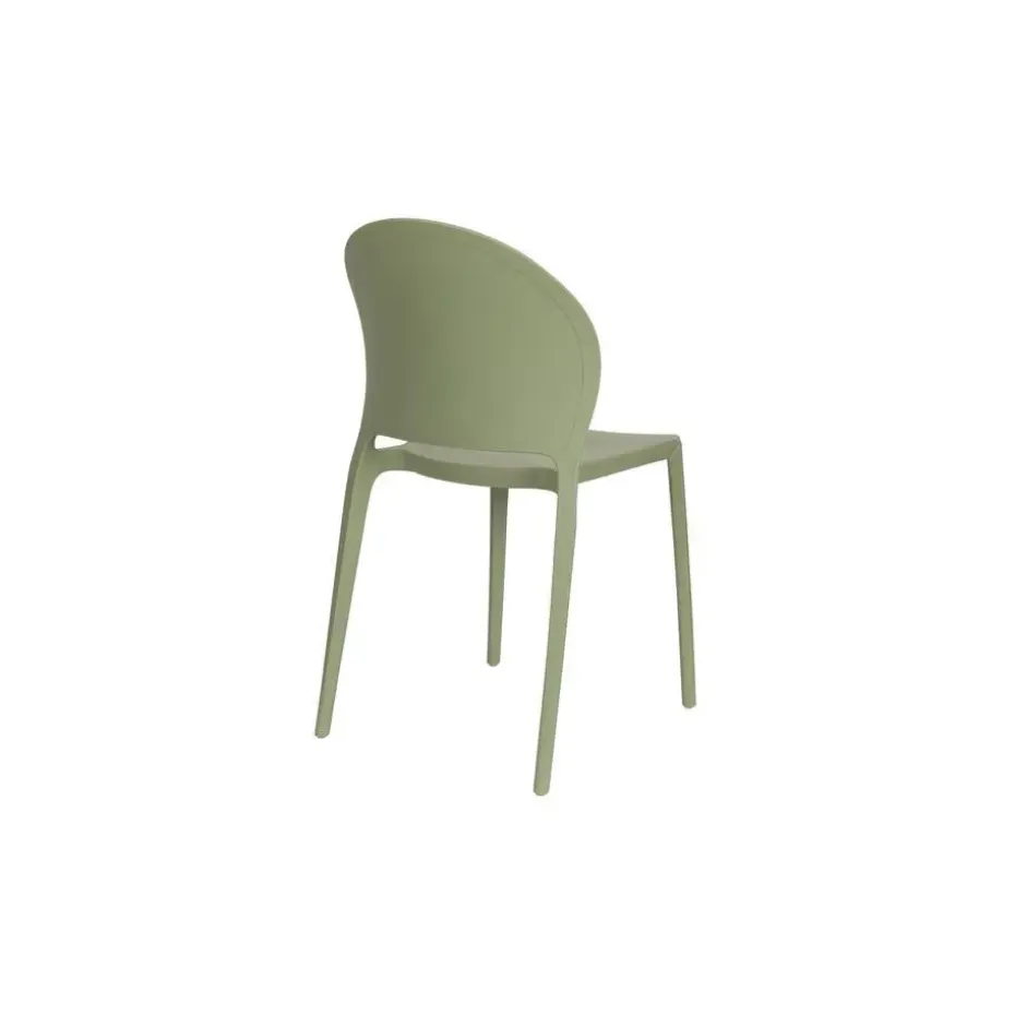 Housecraft Sjoerd Tuinstoelen/ Eetkamerstoelen Kunststof Groen - Set van 4