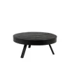 Housecraft Suri Salontafel Rond Hout Teak 70 cm Zwart