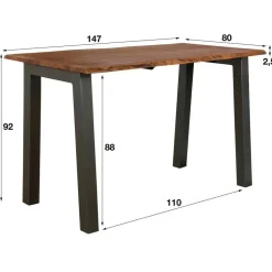 Hoyz - Bartafel Edge - 80x147x92 - 4 Personen - Hout