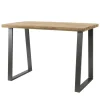 Hoyz - Bartafel Industrieel - Massief Mangohout - Blank - Trapezium - 135x70x92