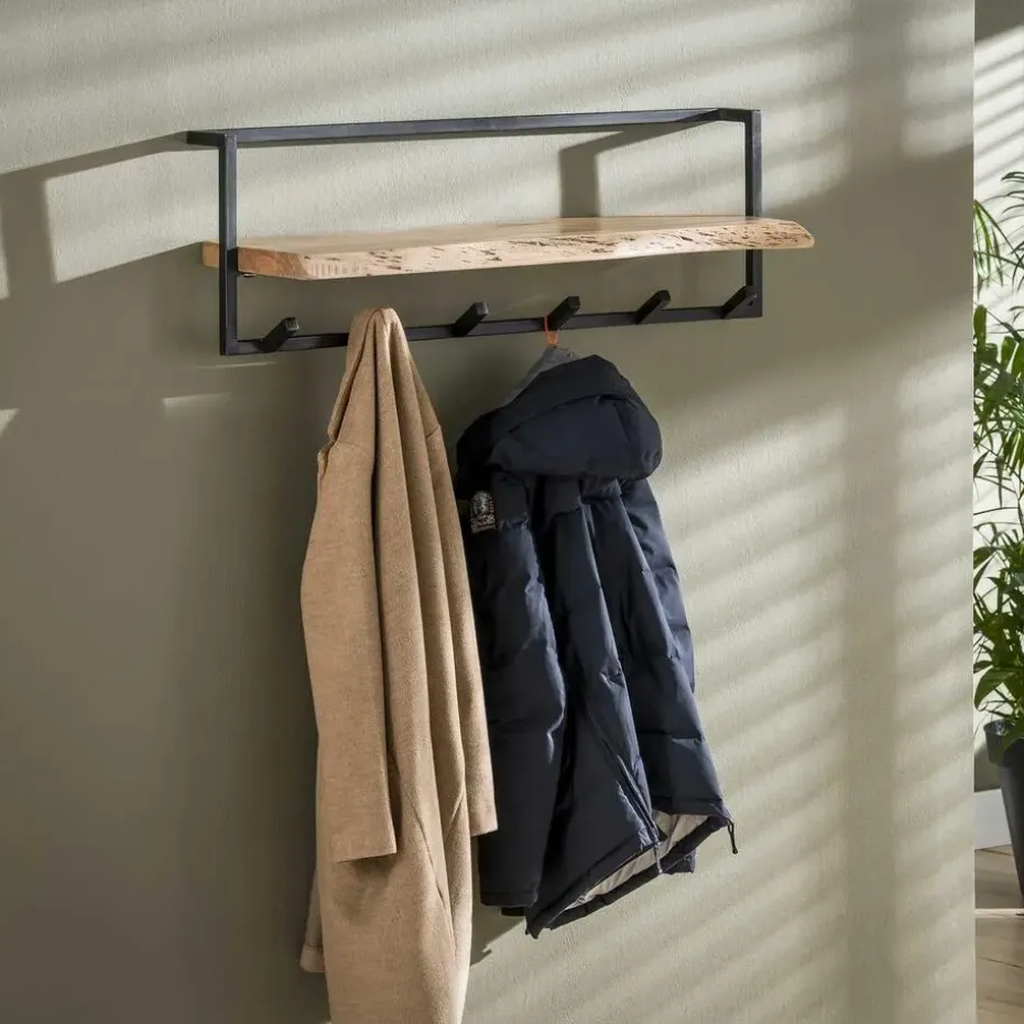 Hoyz - Kapstok Edge met 6 haken - Grijs - Wandkapstok