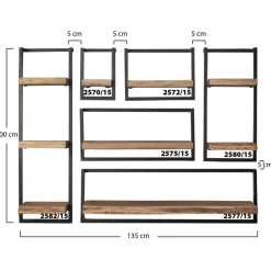 Hoyz - Wandplank Edge - 40cm - Acaciahout