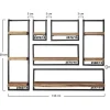 Hoyz - Wandplanken set Edge - Acaciahout - Complete set - 6 stuks