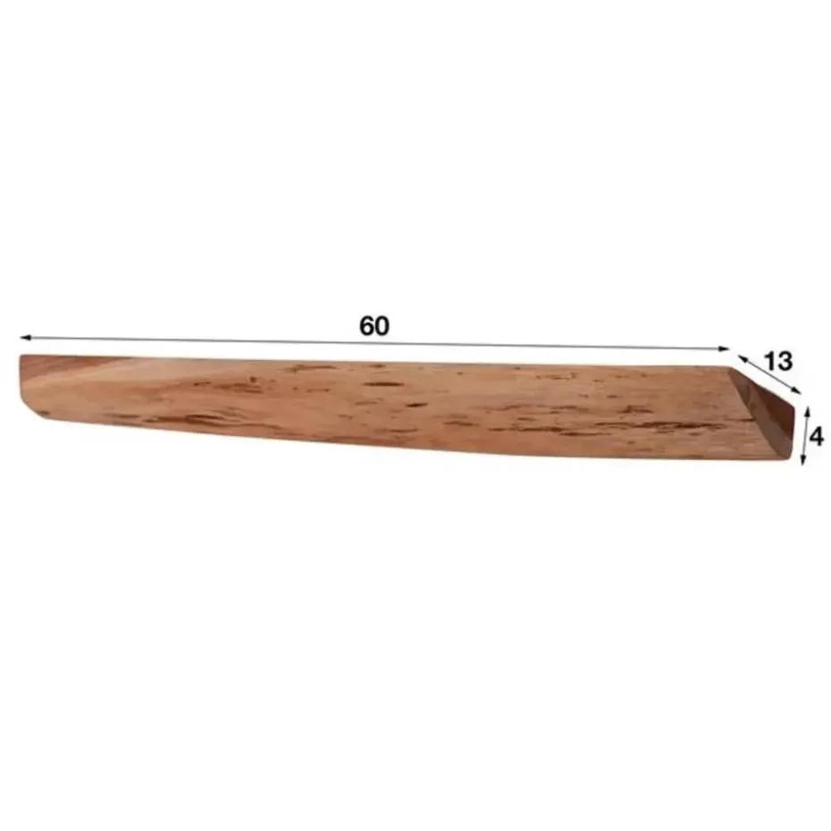 Hoyz - Wandschap Edge - 60cm - Set van 3 - Bruin