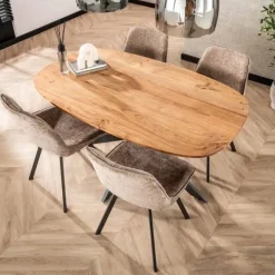 Hoyz Collection - Eetkamertafel 150 Arhus Solid - Massief Acacia Naturel
