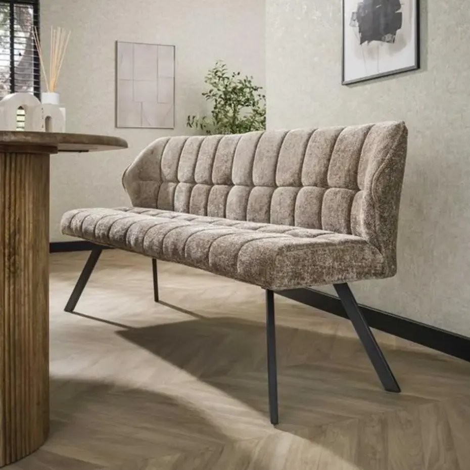 Hoyz Collection - Eetkamerbank Raster - Rich Champagne