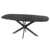 Hoyz Collection - Eettafel Metallic Deens Ovaal 215 Cm - Zwartbruin