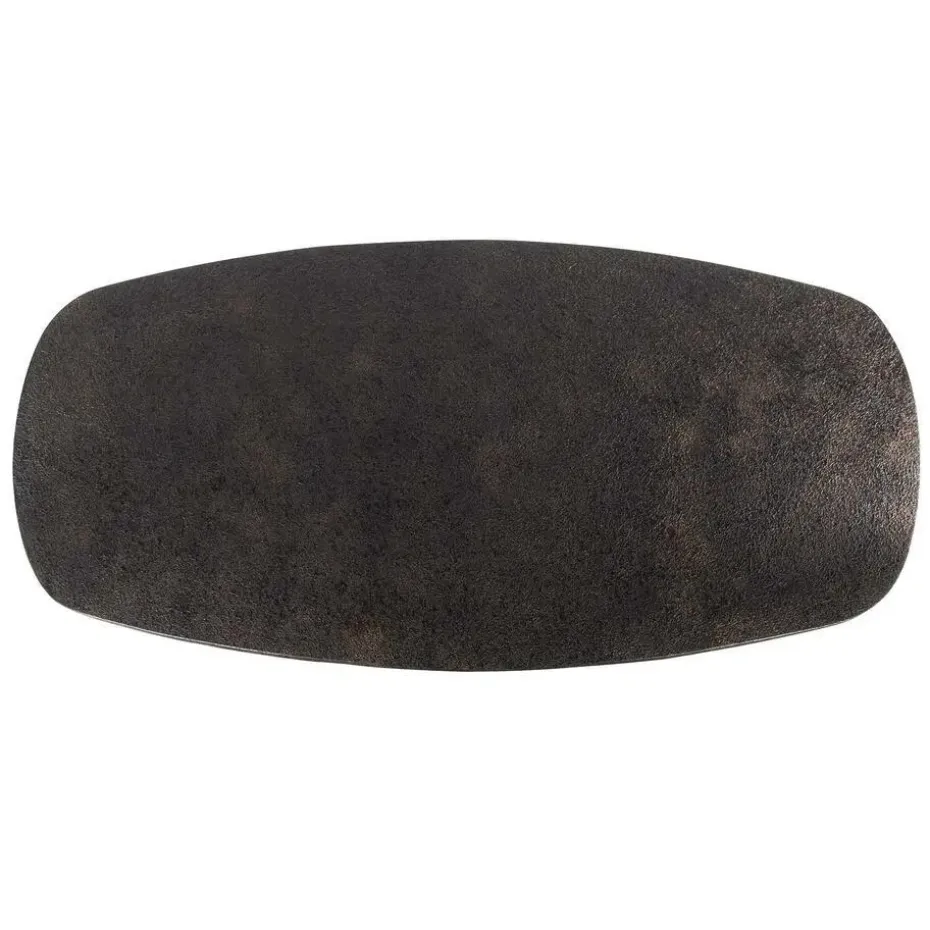 Hoyz Collection - Eettafel Metallic Deens Ovaal 215 Cm - Zwartbruin