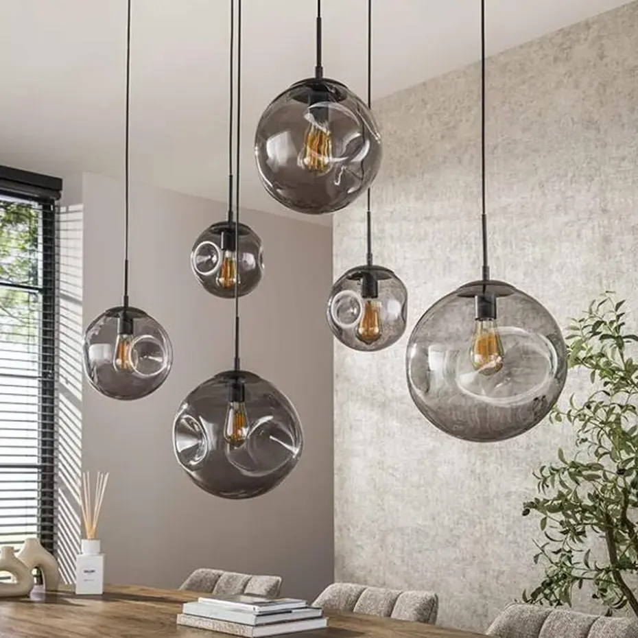 Hoyz Collection - Hanglamp Stellar Black 6-lichts - Artic Zwart