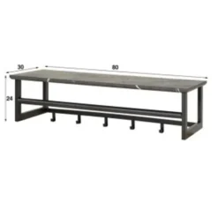 Hoyz Collection - Kapstok Roede 6 Haaks - 3D Zwart Grijs