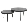 Hoyz Collection - Salontafel Drop Shape - 3D Zwart Bruin - Set van 2