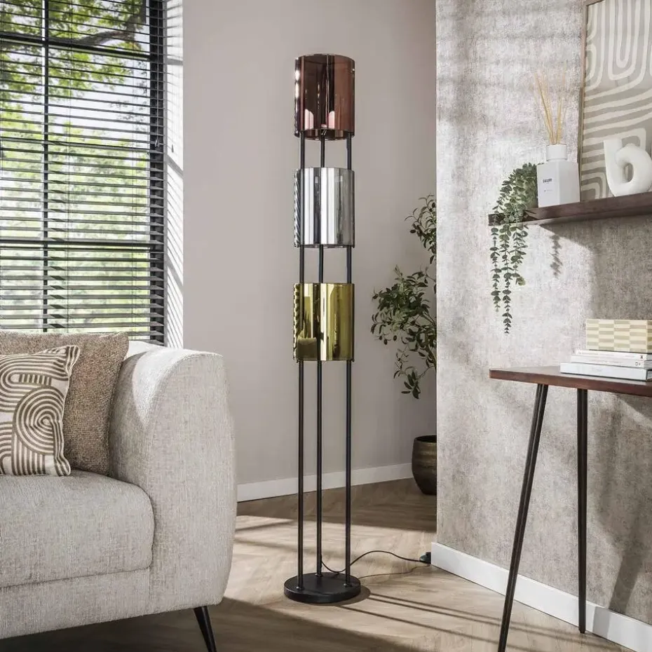 Hoyz Collection - Vloerlamp Lucente Tricolore 3-lichts - Artic Zwart