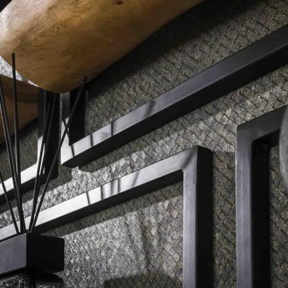 Hoyz Collection - Wandschap Set Edge - Massief Acacia Naturel - Set van 5