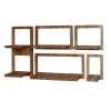 Hoyz Collection - Wandschap Curvy - Massief Acacia Naturel - Set van 5