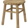 H&S Collection Krukje - plantentafel - bamboe - bruin - 35x38 cm