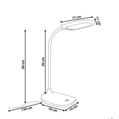 HYDRA - Bureaulamp LED - Wit - Synthetisch materiaal