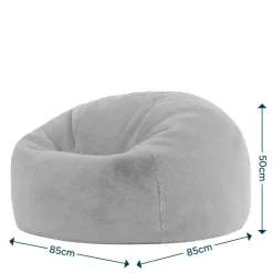 icon - Kingston Zitzak Fauteuil - Fluffy Pluche Imitatiebont - Mocha
