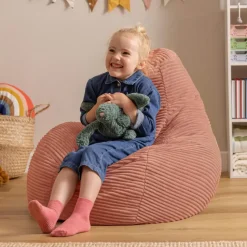 icon Kinderzitzakken Dalton - Corduroy Zitzak - Oud roze