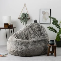 icon Zitzak Cocoon - Zitzak van Imitatiebont - Poolwolf