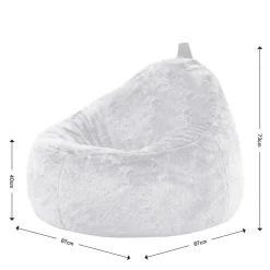 icon Zitzak Cocoon - Zitzak van Imitatiebont - Poolwolf