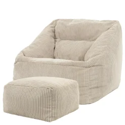 icon Zitzak en Poef Natalia - Corduroy Zitzak - Beige