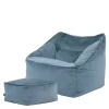 icon Zitzak en Poef Natalia - Fluwelen Zitzak - Blauw