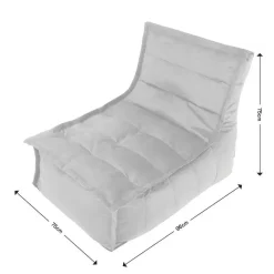 icon Zitzak Lounger Dolce - Fluwelen Zitzak - Blauwgroen