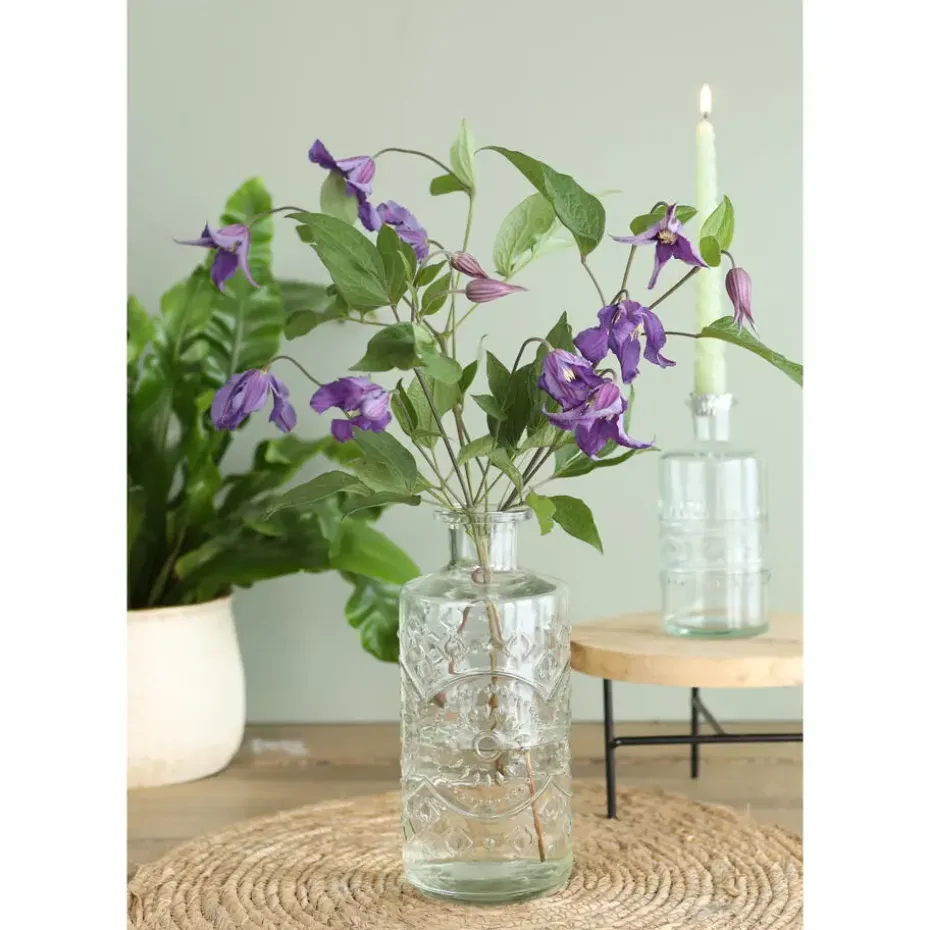 Ideas4Seasons Flesvaas Berlin - glas - transparant - D9 x H21 cm