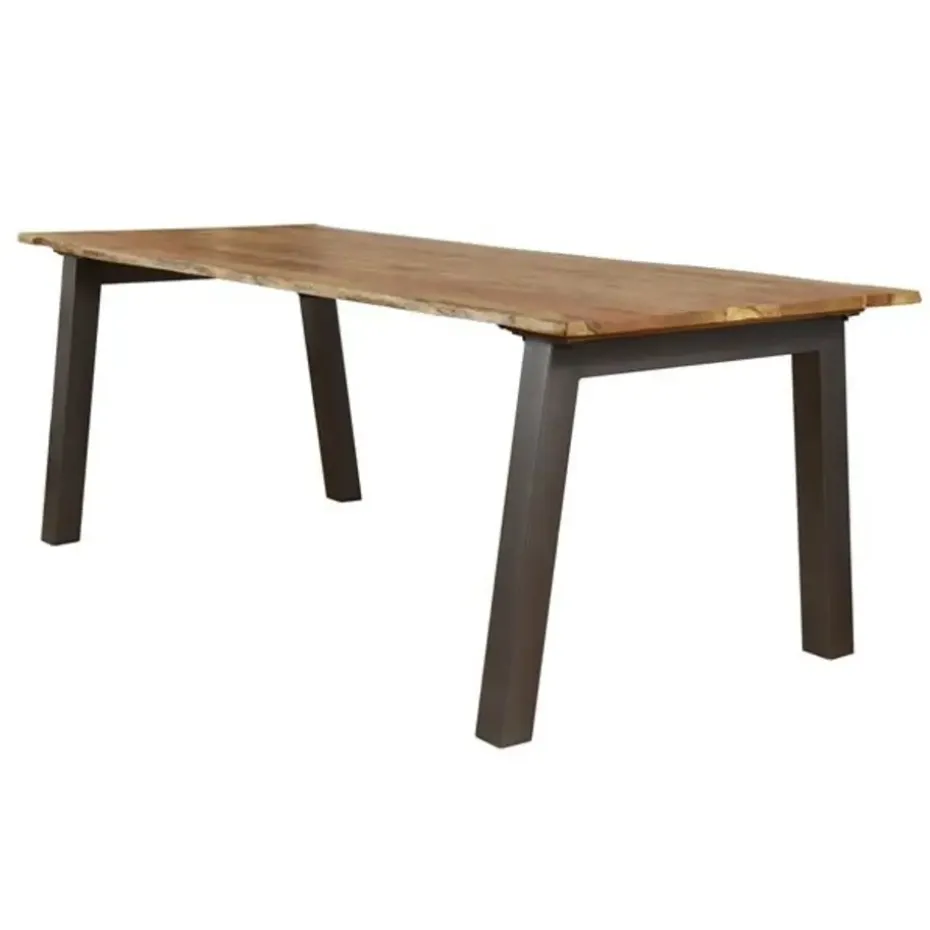 Industriële acacia houten eetkamertafel Edge 180 cm - Hout - Bruin