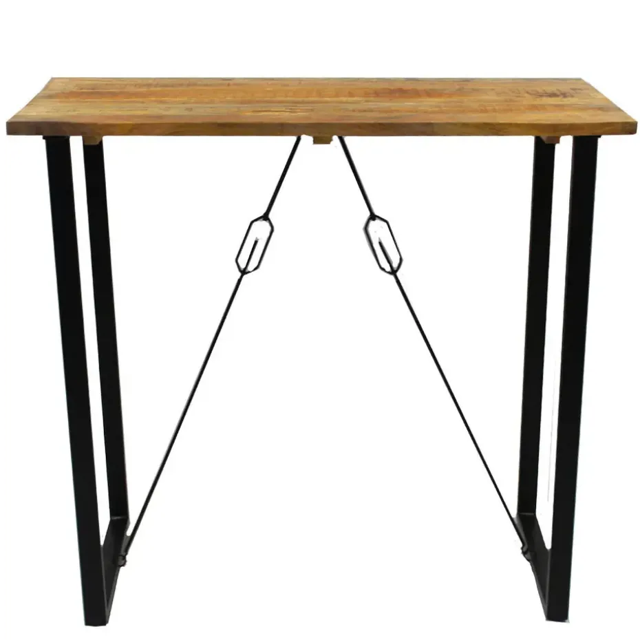 Industriële bartafel Vegas 130x70x110 cm Mangohout - Mangohout - Bruin
