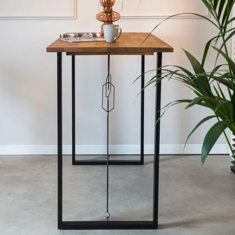 Industriële bartafel Vegas 130x70x110 cm Mangohout - Mangohout - Bruin