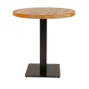 Industriële bistrotafel 70x70 rond metaal mangohout 70x70x73 cm Mangohout