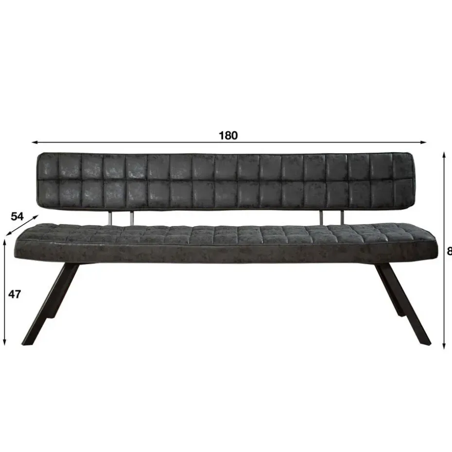 Industriële Eetkamerbank Madrid 180 cm