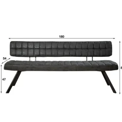 Industriële Eetkamerbank Madrid 180 cm